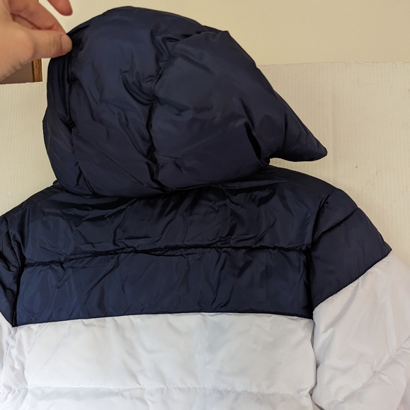 LEVI'S red white and blue colorblock puffer coat youth 10/12 - Picture 10 of 10